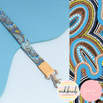 Mother is Earth (Blue) Fabric Lanyard
